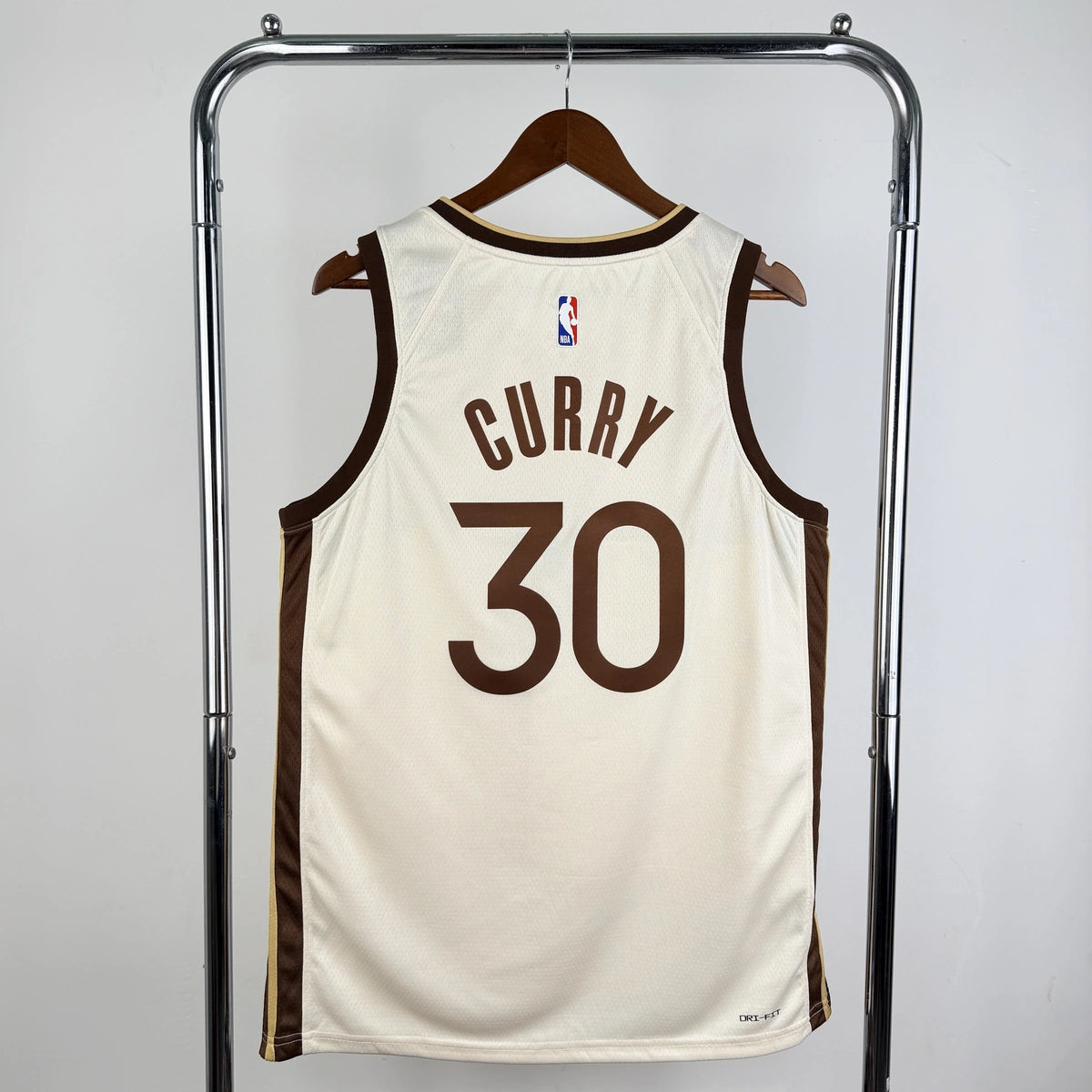 Golden State Warriors 2025-26 city edition basketball jersey back view in team colors for basketball fans