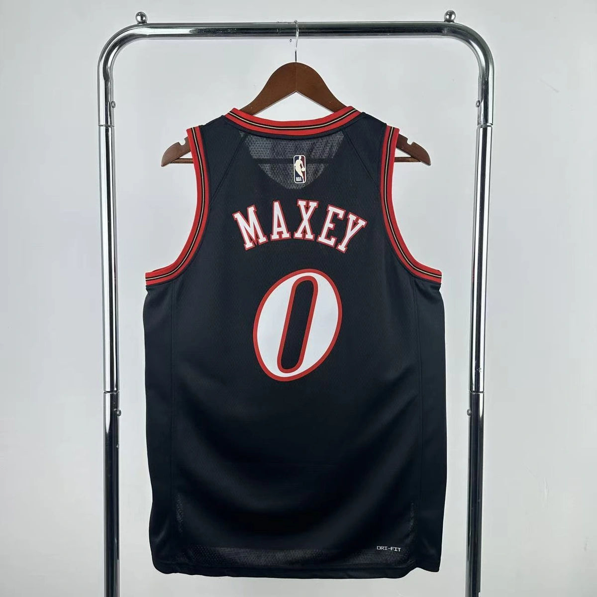 Philadelphia 76ers 2025-26 throwback edition basketball jersey back view in white for basketball fans