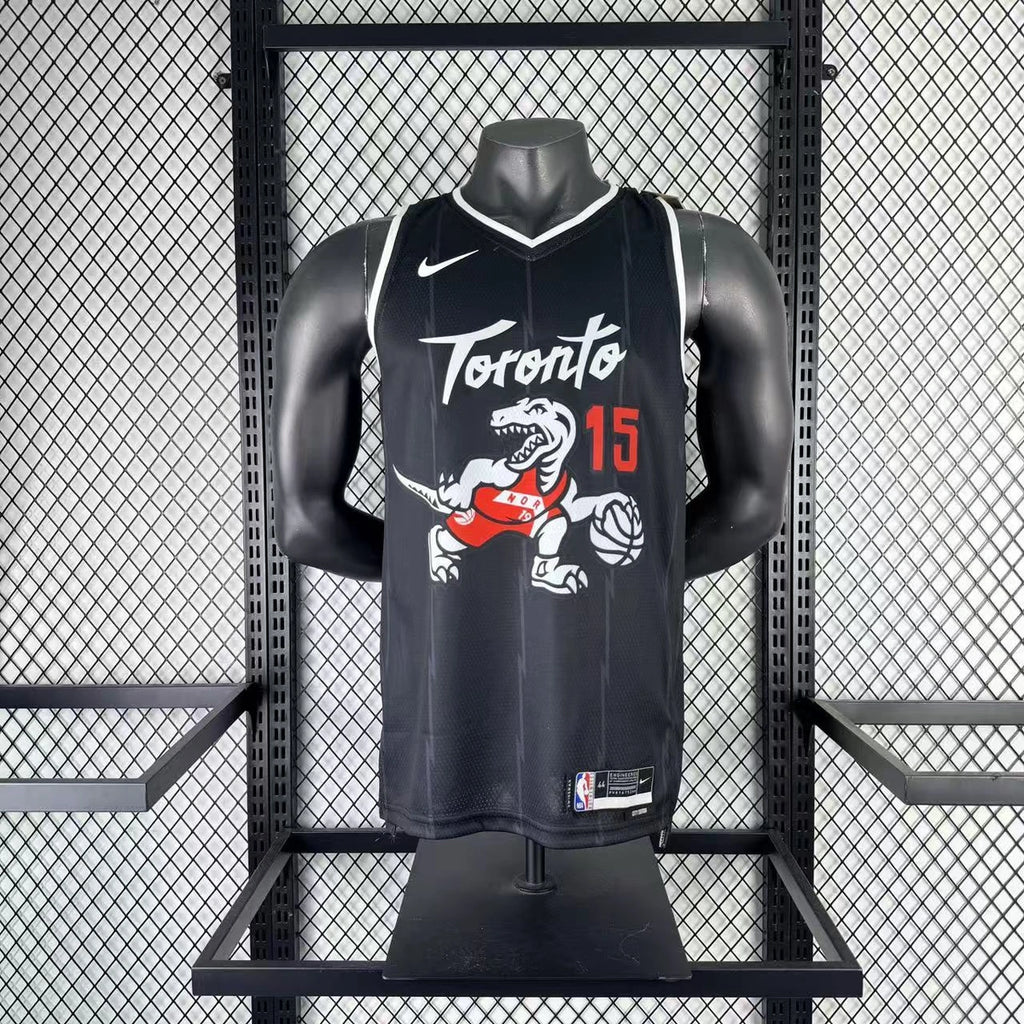 Toronto Raptors 2025-26 city edition basketball jersey angled front view in team colors for basketball fans