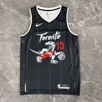 Toronto Raptors 2025-26 city edition basketball jersey close-up of team logo embroidery in team colors for basketball fans