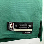 Dallas Mavericks 2025-26 throwback edition basketball jersey close-up of moisture-wicking fabric texture in green for basketball fans