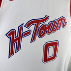 Houston Rockets 2025-26 city edition basketball jersey close-up of jersey number and player name in team colors for basketball fans