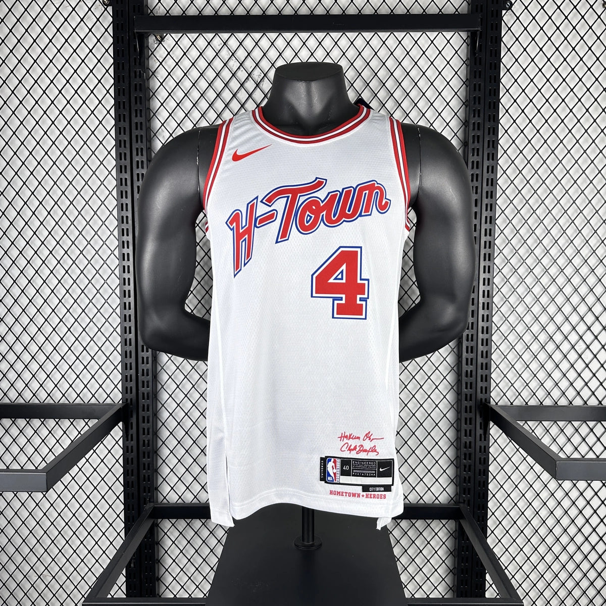 Houston Rockets 2025-26 city edition basketball jersey side angle view in team colors for basketball fans