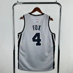 San Antonio Spurs 2025-26 limited edition basketball jersey back view in gray for basketball fans