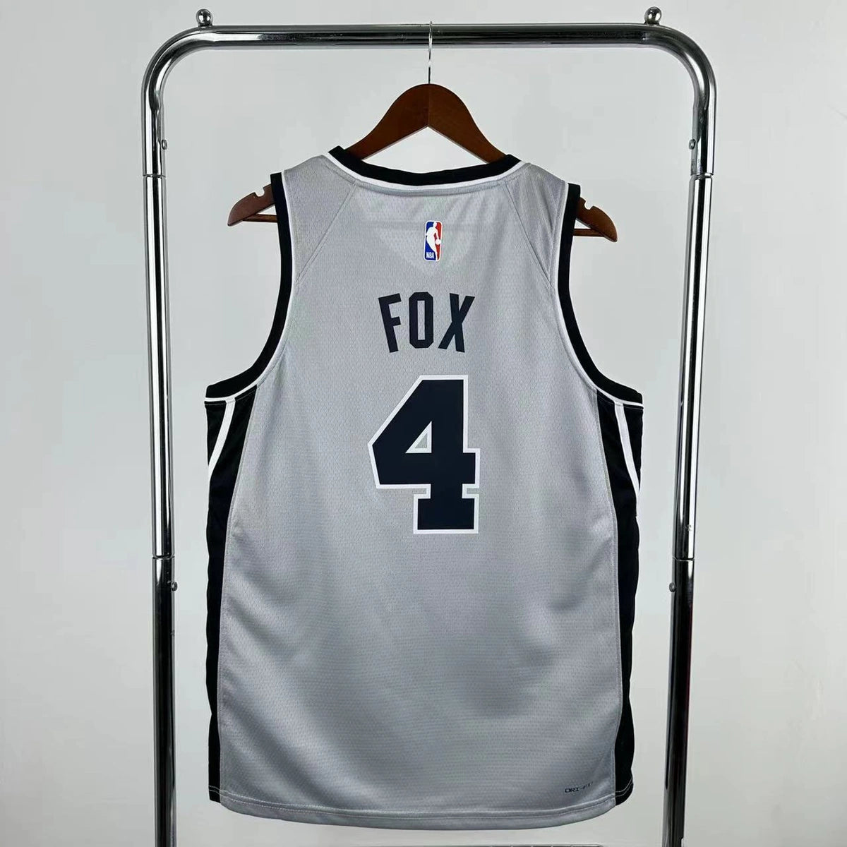 San Antonio Spurs 2025-26 limited edition basketball jersey back view in gray for basketball fans