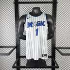 Orlando Magic 2025-26 home basketball jersey side angle view in white for basketball fans
