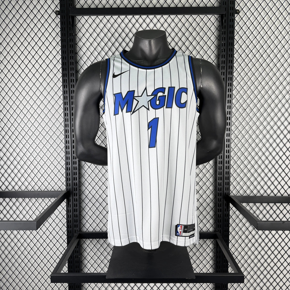 Orlando Magic 2025-26 home basketball jersey side angle view in white for basketball fans