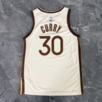 Golden State Warriors 2025-26 city edition basketball jersey close-up of team logo embroidery in team colors for basketball fans