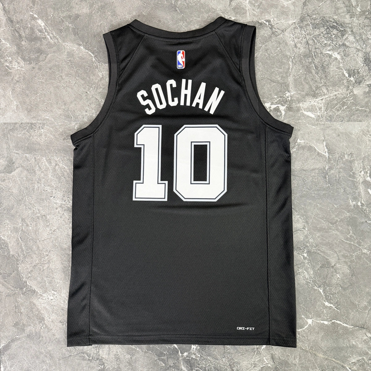 San Antonio Spurs 2025-26 city edition basketball jersey angled back view in team colors for basketball fans