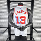 Houston Rockets 2025-26 city edition basketball jersey angled front view in team colors for basketball fans