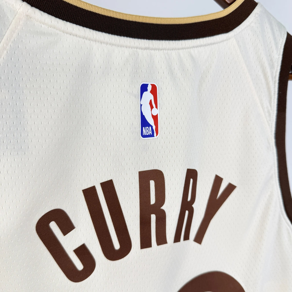 Golden State Warriors 2025-26 city edition basketball jersey angled front view in team colors for basketball fans