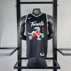 Toronto Raptors 2025-26 city edition basketball jersey close-up of team logo embroidery in team colors for basketball fans
