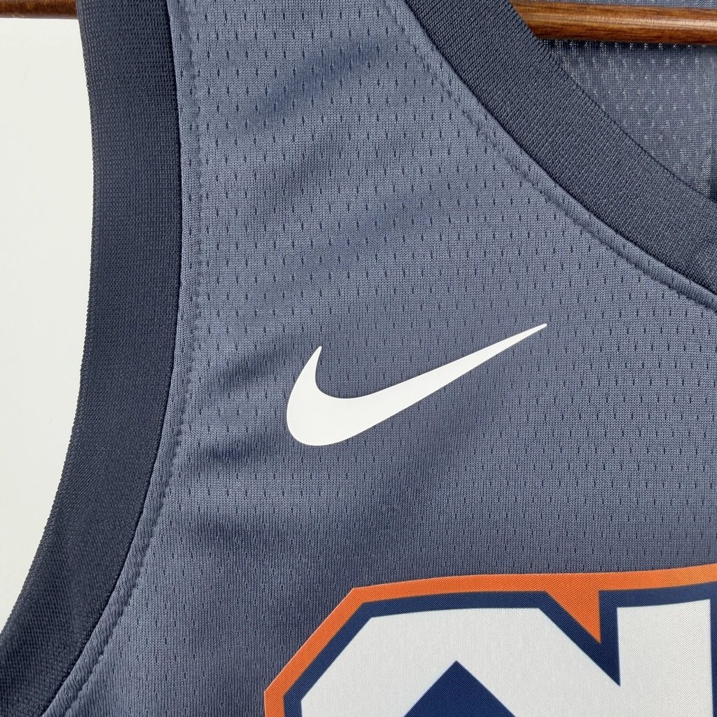 Oklahoma City Thunder 2025-26 city edition basketball jersey additional angle view in team colors for basketball fans