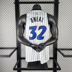 Orlando Magic 2025-26 home basketball jersey close-up of collar and neckline stitching in white for basketball fans