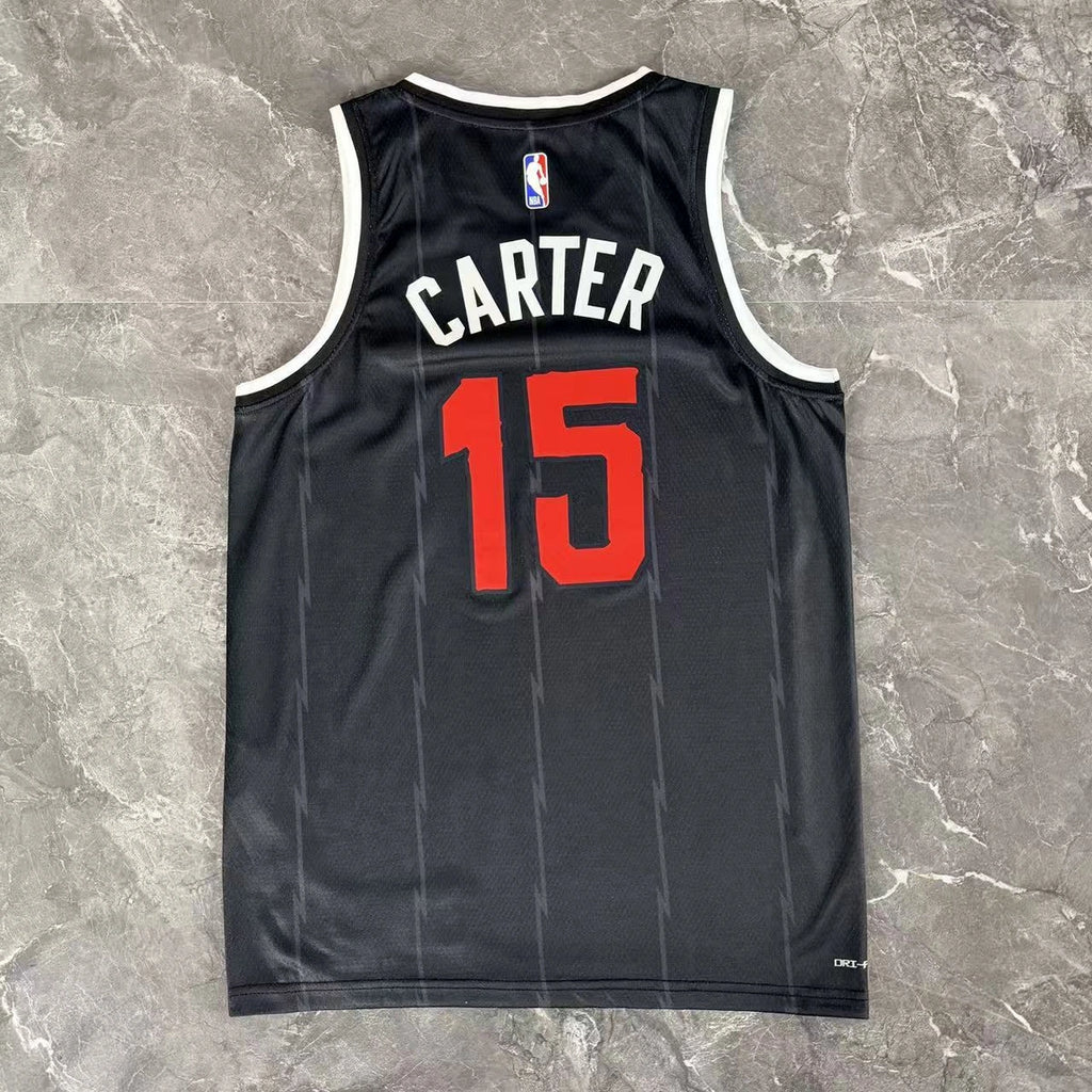 Toronto Raptors 2025-26 city edition basketball jersey angled back view in team colors for basketball fans