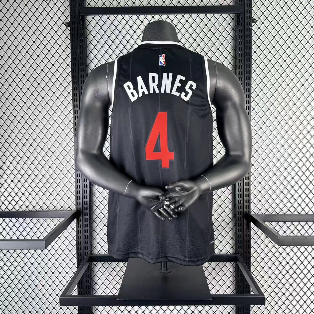 Toronto Raptors 2025-26 city edition basketball jersey side angle view in team colors for basketball fans