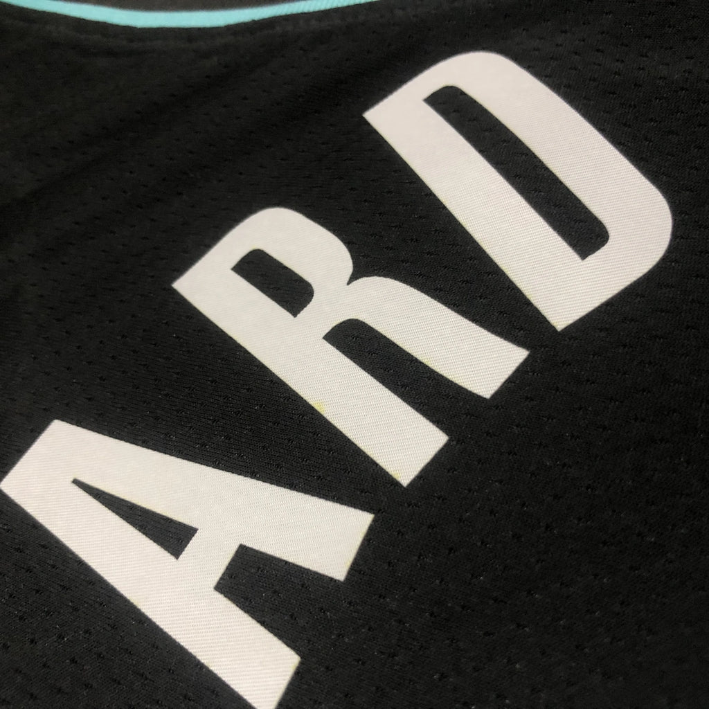 Portland Trail Blazers 2025-26 away basketball jersey additional angle view in black for basketball fans