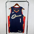 Cleveland Cavaliers 2025-26 throwback edition basketball jersey front view in team colors for basketball fans