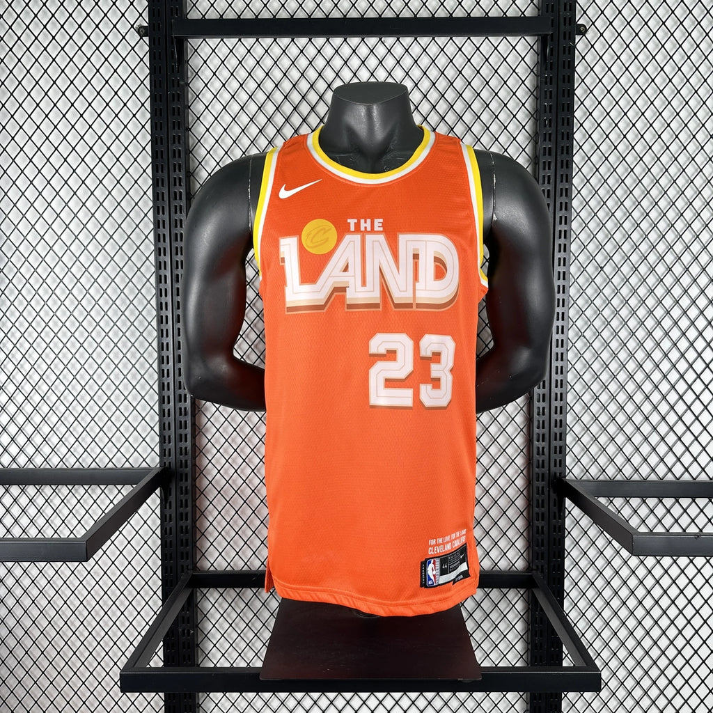 Cleveland Cavaliers 2025-26 city edition basketball jersey side angle view in team colors for basketball fans