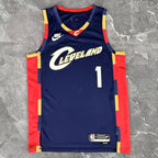 Cleveland Cavaliers 2025-26 throwback edition basketball jersey side angle view in team colors for basketball fans