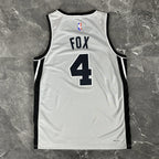 San Antonio Spurs 2025-26 limited edition basketball jersey close-up of team logo embroidery in gray for basketball fans