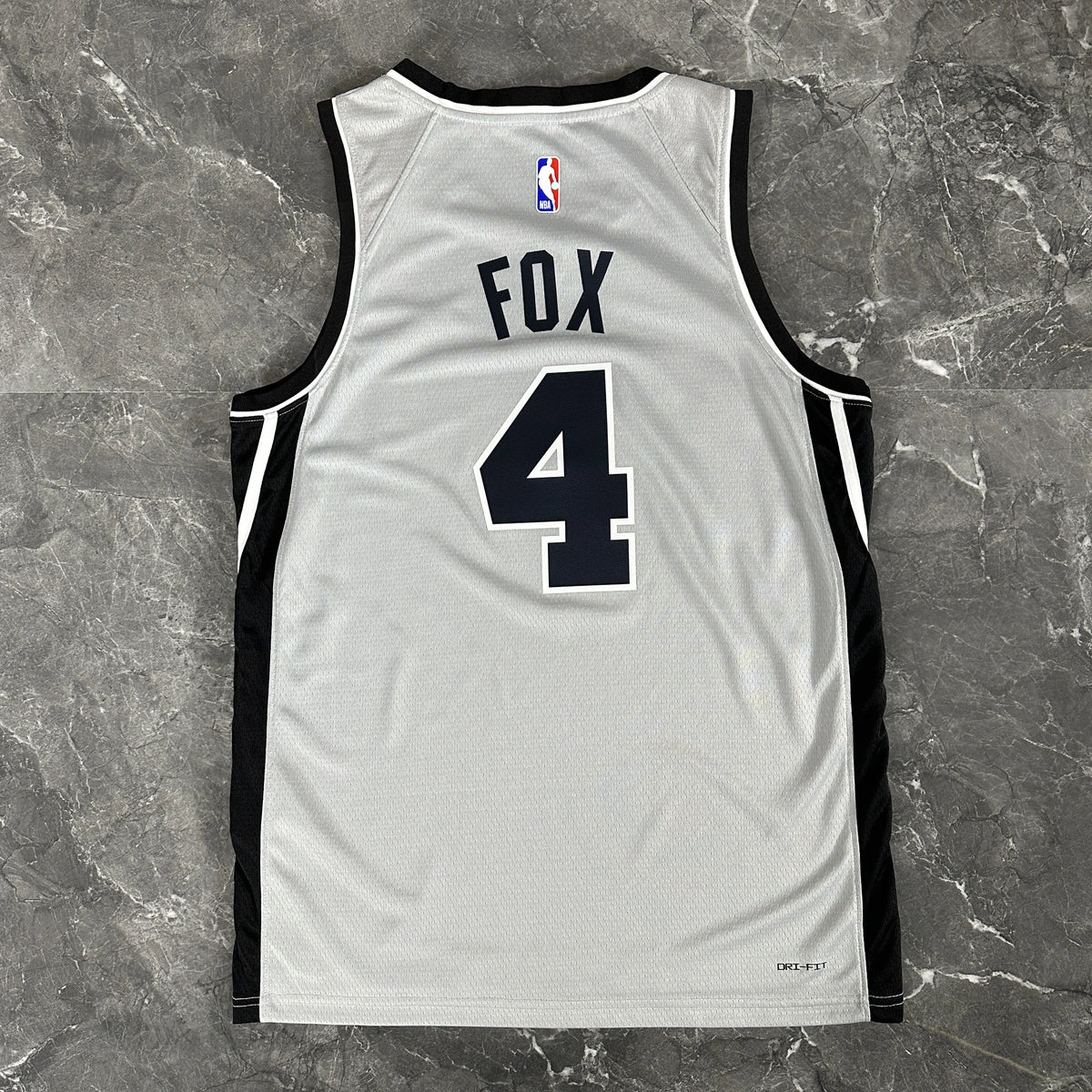 San Antonio Spurs 2025-26 limited edition basketball jersey close-up of team logo embroidery in gray for basketball fans