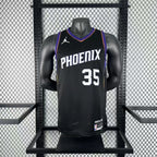 Phoenix Suns 2025-26 limited edition basketball jersey close-up of collar and neckline stitching in team colors for basketball fans