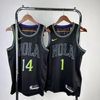 New Orleans Pelicans 2025-26 city edition basketball jersey side angle view in team colors for basketball fans