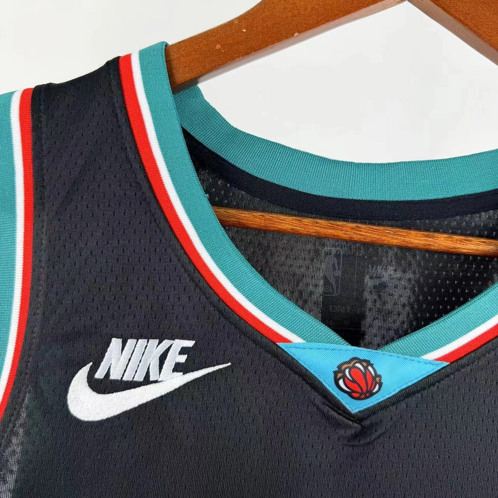 Memphis Grizzlies 2025-26 throwback edition basketball jersey detailed side view in team colors for basketball fans