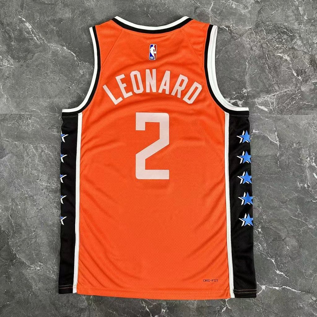 LA Clippers 2025-26 city edition basketball jersey angled back view in team colors for basketball fans