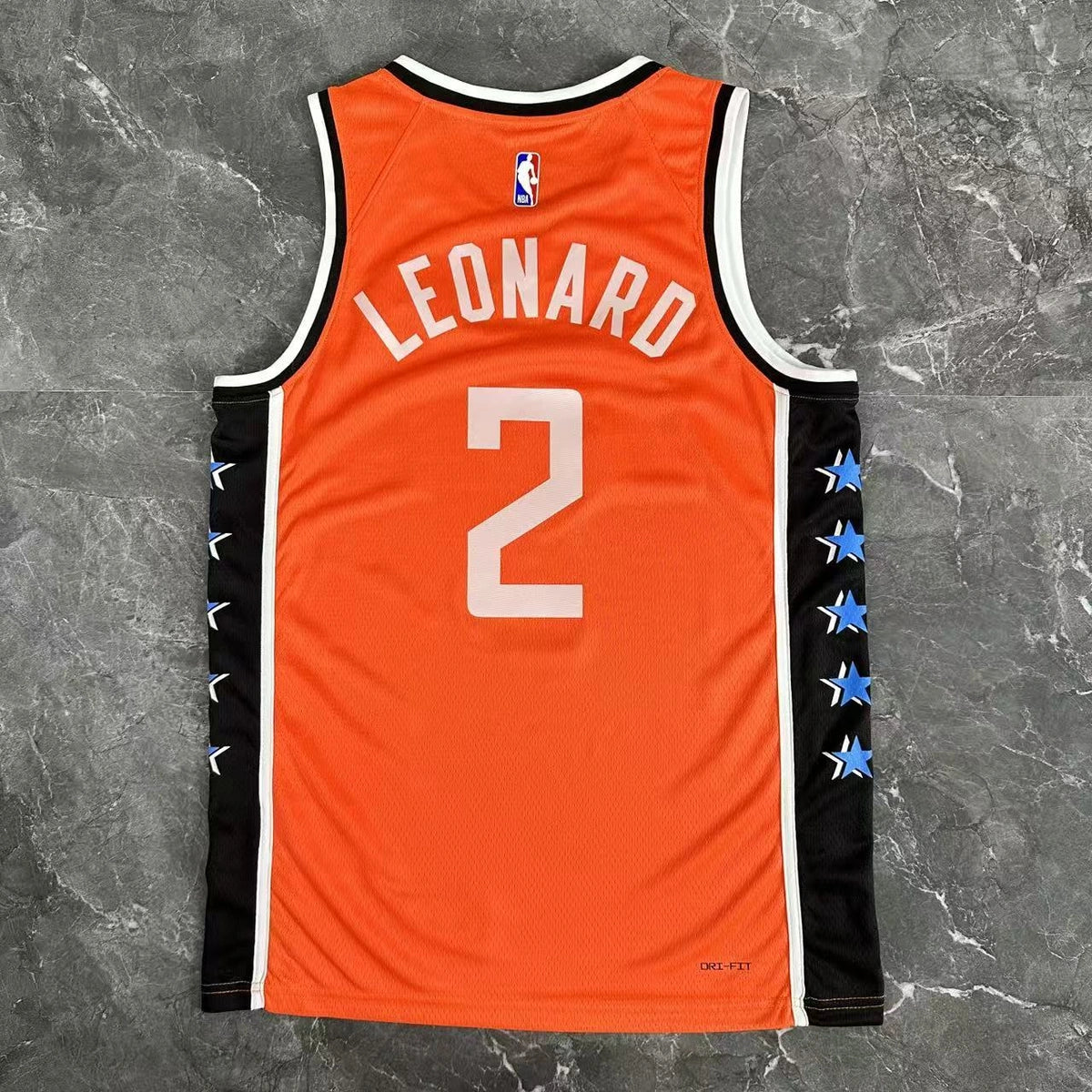 LA Clippers 2025-26 city edition basketball jersey angled back view in team colors for basketball fans