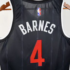 Toronto Raptors 2025-26 city edition basketball jersey close-up of moisture-wicking fabric texture in team colors for basketball fans
