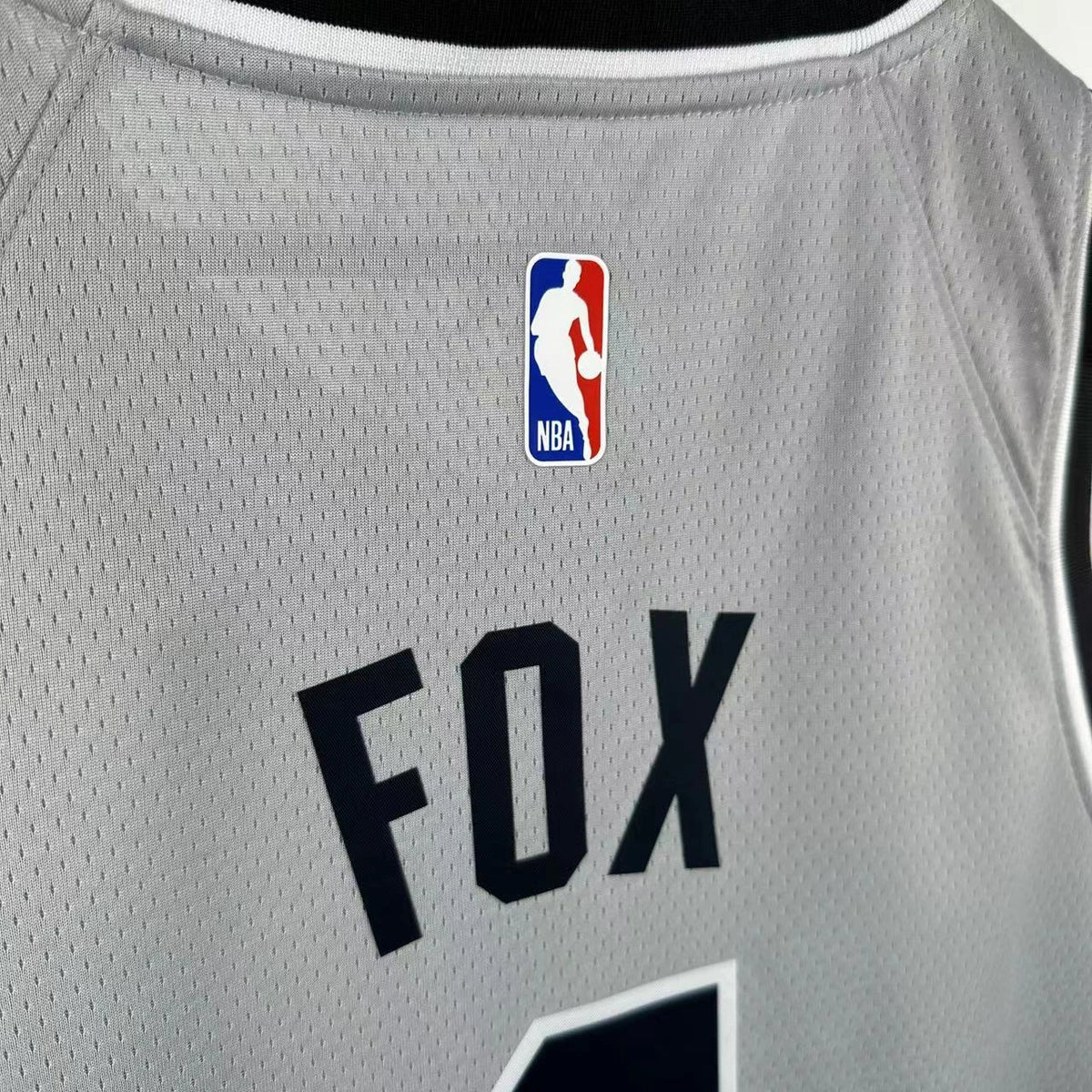 San Antonio Spurs 2025-26 limited edition basketball jersey additional angle view in gray for basketball fans