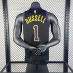 Los Angeles Lakers 2025-26 city edition basketball jersey close-up of moisture-wicking fabric texture in team colors for basketball fans
