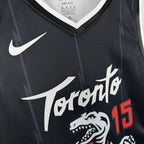 Toronto Raptors 2025-26 city edition basketball jersey close-up of jock tag and hem details in team colors for basketball fans