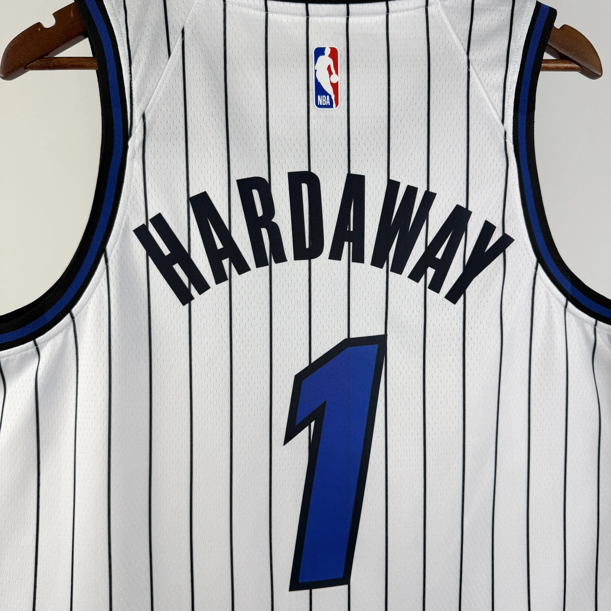 Orlando Magic 2025-26 away basketball jersey close-up of jersey number and player name in blue for basketball fans